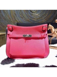 Copy Hermes Jypsiere 28cm Gypsy Bag Rose Lipstick U5 Togo Palladium RS11386