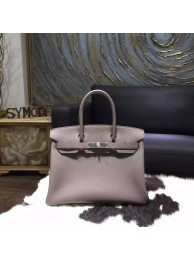 Fake AAAAA Hermes Birkin 30cm Togo Calfskin Bag Original Leather Handstitched, Etain 8F RS06524