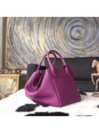 Fake Copy Hermes Lindy 26cm/30cm Taurillon Clemence Calfskin Bag Handstitched, Anemone P9 RS12811