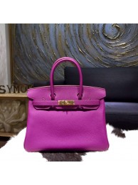 Fake Hermes Birkin 30cm Togo Calfskin Original Leather Bag Handstitched Gold Hardware, Anemone P9 RS14863