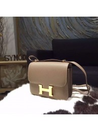 Fake Hermes Constance 18cm Epsom Calfskin Original Leather Handstitched Gold Hardware, Etoupe RS11491