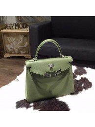 Fake Hermes Kelly 25cm Togo Calfskin Bag Handstitched Palladium Hardware, Canopee V6 RS02554