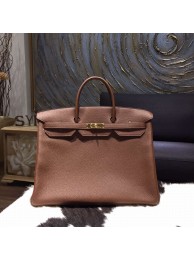 Fashion Hermes Birkin 40cm Veau Crispe Togo Calfskin Bag Hand Stitched Gold Hardware, Marron D'Inde CK4I RS16786