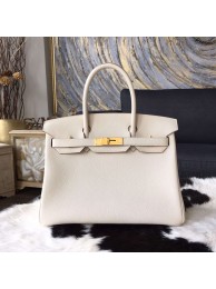 Hermes Birkin 25cm/30cm Togo Calfskin Bag Handstitched Gold/Palladium Hardware, Craie CC10 RS14100