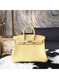 Hermes Birkin 25cm/30cm Togo Calfskin Bag Handstitched Palladium Hardware, Jaune Poussin 1Z RS03991