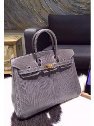 Hermes Birkin 25cm Lizard Hand Stitched Palladium Hardware, Graphit Gray RS13054