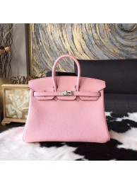 Hermes Birkin 25cm Taurillon Clemence Bag Handstitched Gold/Palladium Hardware, Rose Sakura 3Q RS21104