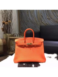 Hermes Birkin 25cm Togo Calfskin Bag Handstitched Gold Hardware, Orange CK93 RS00609