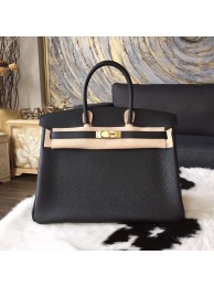 Hermes Birkin 30cm/35cm Togo Calfskin Bag Handstitched Gold Hardware, Noir CK89 RS04457