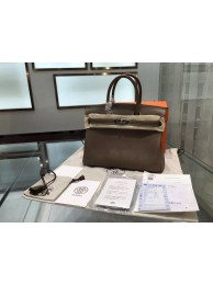 Hermes Birkin 30cm Epsom Leather Palladium Hardware High Quality, Etoupe RS01924