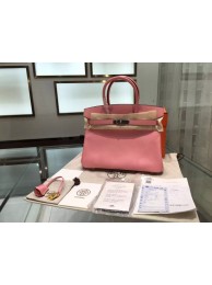 Hermes Birkin 30cm Epsom Leather Palladium Hardware High Quality, Rose Confetti RS06869