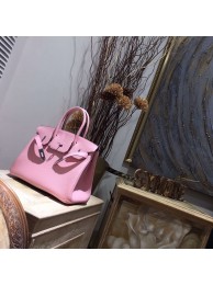 Hermes Birkin 30cm Taurillon Clemence Bag Handstitched Palladium Hardware, Rose Sakura 3Q RS19544