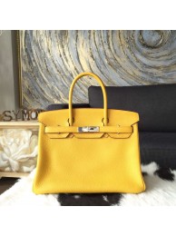 Hermes Birkin 30cm Taurillon Clemence Calfskin Original Leather Bag Handstitched Palladium Hardware, Soleli 9H RS02532