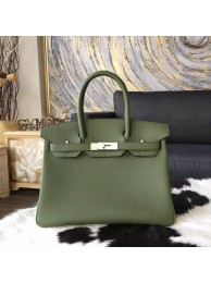 Hermes Birkin 30cm Togo Calfskin Bag Handstitched Palladium Hardware, Canopee V6 RS14154