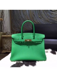 Hermes Birkin 30cm Togo Calfskin Bag Original Leather Hand Stitched Gold Hardware, Bambou 1K RS16713
