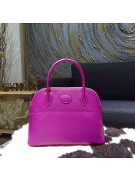 Hermes Bolide 27cm Epsom Calfskin Leather Bag Palladium Hardware Handstitched, Anemone P9 RS02293