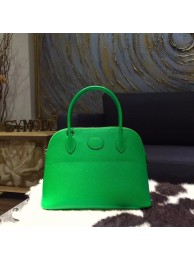 Hermes Bolide 27cm Epsom Calfskin Leather Bag Palladium Hardware Handstitched, Bambou 1K RS06005