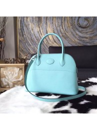 Hermes Bolide 27cm Epsom Calfskin Leather Bag Palladium Hardware Handstitched, Blue Atoll 3P RS17820