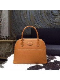 Hermes Bolide 27cm Epsom Calfskin Leather Bag Palladium Hardware Handstitched, Gold CK37 RS08932