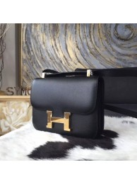 Hermes Constance 23cm Epsom Calfskin Original Leather Handstitched Gold Hardware, Black RS10853