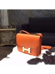Hermes Constance 23cm Epsom Calfskin Original Leather Handstitched Gold Hardware, Orange CK93 RS01215