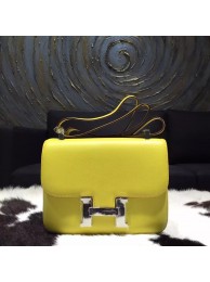 Hermes Constance 23cm Epsom Calfskin Original Leather Handstitched Palladium Hardware, Soufre C9 RS01303