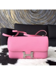 Hermes Constance Elan 26cm Epsom Calfskin Handstitched Palladium Hardware, Pink 5P RS08762