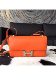 Hermes Constance Elan 26cm Swift Calfskin Handstitched Palladium Hardware, Orange CC93 RS15088