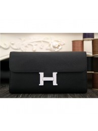 Hermes Constance Wallet In Black Epsom Leather RS06095