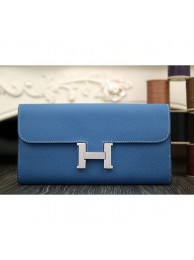 Hermes Constance Wallet In Jean Blue Epsom Leather RS05867