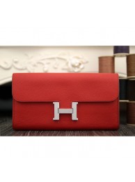 Hermes Constance Wallet In Red Epsom Leather RS17663
