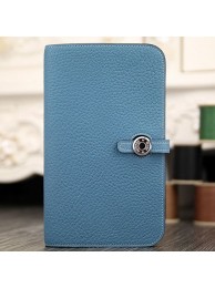Hermes Dogon Combine Wallet In Jean Blue Leather RS12945