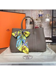 Hermes Garden Party 30cm Togo Calfskin Leather Palladium Hardware High Quality, Etoupe RS17305