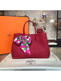 Hermes Garden Party 30cm Togo Calfskin Leather Palladium Hardware High Quality, Rouge Casaque RS02812