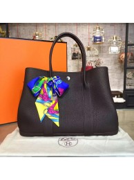 Hermes Garden Party 36cm Togo Calfskin Leather Palladium Hardware High Quality, Chocolate RS14447