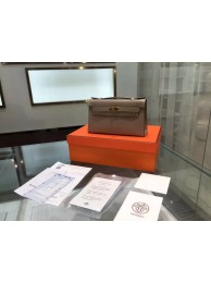 Hermes Kelly 22cm Epsom Leather Gold Hardware High Quality, Gris Tourterelle CK81 RS13154