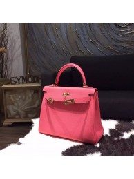 Hermes Kelly 25cm Togo Calfskin Bag Handstitched Gold Hardware, Rose Lipstick U5 RS11317