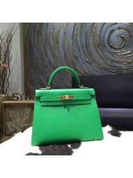 Hermes Kelly 28cm Sellier Rigide Bag Epsom Calfskin Handstitched Gold Hardware, Bambou CK1K RS18584