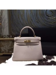 Hermes Kelly 28cm Togo Calfskin Bag Handstitched Gold Hardware, Gris Tourterelle CK81 RS10382