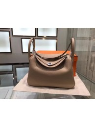Hermes Lindy 30cm Taurillon Clemence Leather Palladium Hardware High Quality, Gris Tourterelle RS07213