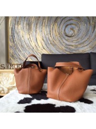 Hermes Picotin Lock Bag 18cm/22cm Taurillon Clemence Palladium Hardware Hand Stitched, Gold CK37 RS01065