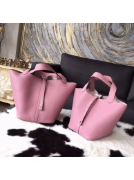 Hermes Picotin Lock Bag 18cm/22cm Taurillon Clemence Palladium Hardware Handstitched, Glycine 4W RS11018
