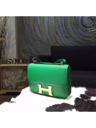 High Quality Hermes Constance 23cm Epsom Calfskin Original Leather Handstitched Gold Hardware, Bambou 1K RS09108