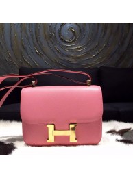 High Quality Imitation Hermes Constance 23cm Epsom Calfskin Original Leather Handstitched Gold Hardware, Rose Confetti 1Q RS06003