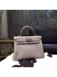 High Quality Replica Hermes Kelly 32cm Togo Calfskin Original Leather Bag Handstitched Gold Hardware, Argile 1F RS14646