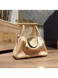 High Quality Replica Hermes Lindy 26/30cm Taurillon Clemence Calfskin Bag Handstitched, Parchemin 3C RS20556