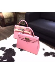 Hot Fake Hermes Kelly 28cm Epsom Calfskin Original Leather Bag Handstitched, Rose Confetti 1Q RS19437