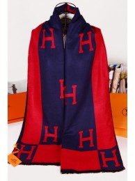 Hot Hermes Wool Scarf Navy Red RS19502