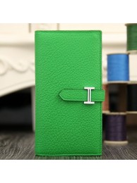 Imitation Hermes Bearn Gusset Wallet In Bamboo Leather RS03577