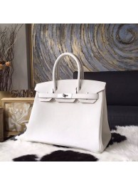 Imitation Hermes Birkin 30cm Swift Calfskin Bag Handstitched Palladium Hardware, Craie CC10 RS05467